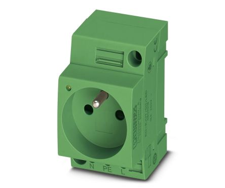 Phoenix Contact French Mains Sockets, 16A, DIN Rail Mount, 250 V