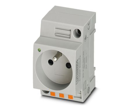 Phoenix Contact French Mains Sockets, 16A, DIN Rail Mount, 250 V