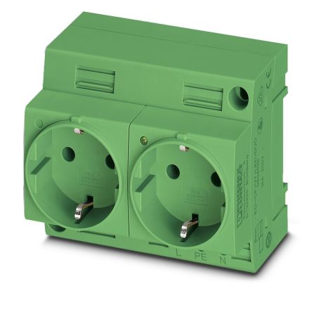 Phoenix Contact German Mains Sockets, 16A, DIN Rail Mount, 250 V