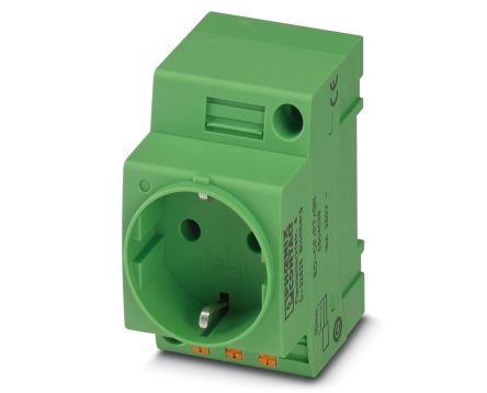 Phoenix Contact German Mains Sockets, 16A, DIN Rail Mount, 250 V