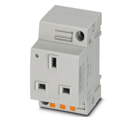 Phoenix Contact Mains Sockets, 13A, DIN Rail Mount, 250 V