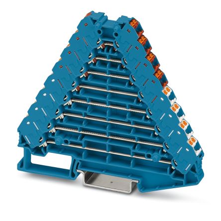 Phoenix Contact 3270135 PTRV 8 BU/RDWH Series Blue, 0.14 → 2.5mm², Push In Termination