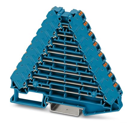 Phoenix Contact 3270136 PTRV 8 BU/BU Series Blue, 0.14 → 2.5mm², Push In Termination