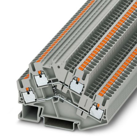 Phoenix Contact 3210295 PTTBS 2.5-DIO/U-O Series Grey, 0.14 → 4mm², Push In Termination