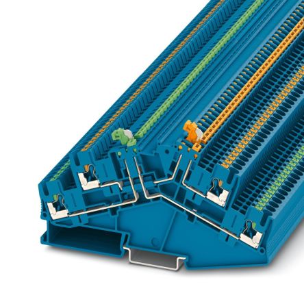 Phoenix Contact 3210401 PTTBS 2.5-2MTB BU Series Blue, 0.14 → 4mm², Push In Termination