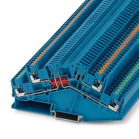Phoenix Contact 3210403 PTTBS 2.5-2TGB BU Series Blue, 0.14 → 4mm², Push In Termination