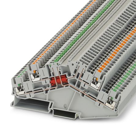 Phoenix Contact 3210405 PTTBS 2.5-MTB/TGB Series Grey, 0.14 → 4mm², Push In Termination