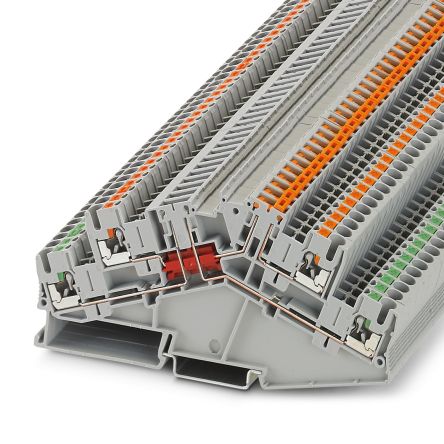 Phoenix Contact 3210406 PTTBS 2.5-TGB/MTB Series Grey, 0.14 → 4mm², Push In Termination