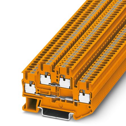 Phoenix Contact 3210568 PTTB 2.5 OG Series Orange, 0.14 → 4mm², Push In Termination