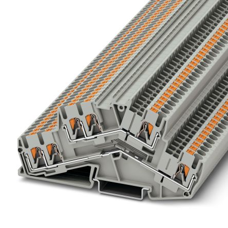 Phoenix Contact 3210600 PTTBS 2.5-TWIN Series Grey, 0.14 → 4mm², Push In Termination