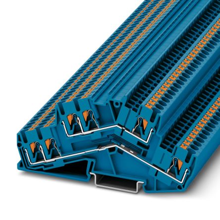 Phoenix Contact 3210601 PTTBS 2.5-TWIN BU Series Blue, 0.14 → 4mm², Push In Termination