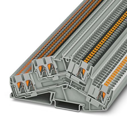 Phoenix Contact 3210603 PTTBS 2.5-TWIN-PV Series Grey, 0.14 → 4mm², Push In Termination