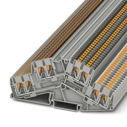 Phoenix Contact 3210612 PTTBS 2.5-QUATTRO-PV Series Grey, 0.14 → 4mm², Push In Termination