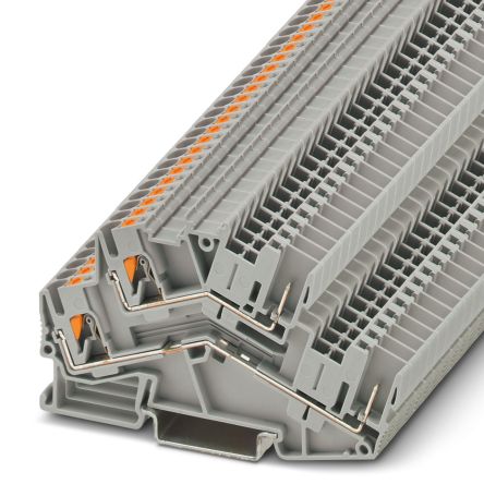 Phoenix Contact 3211260 PTTBS 2.5/2P Series Grey, 0.14 → 4mm², Push In Termination