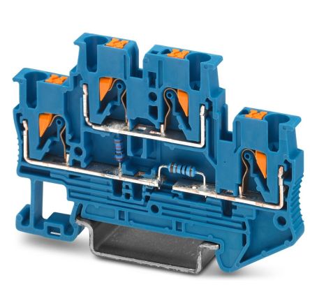 Phoenix Contact 3211432 PTTB 2.5-2R BU/NAMUR Series Blue, 0.14 → 4mm², Push In Termination