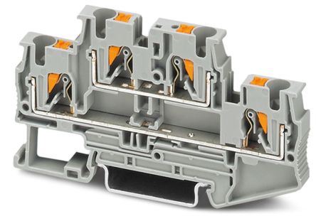 Phoenix Contact 3211792 PTTB 4 OG Series Orange, 0.2 → 6mm², Push In Termination, ATEX, IECEx
