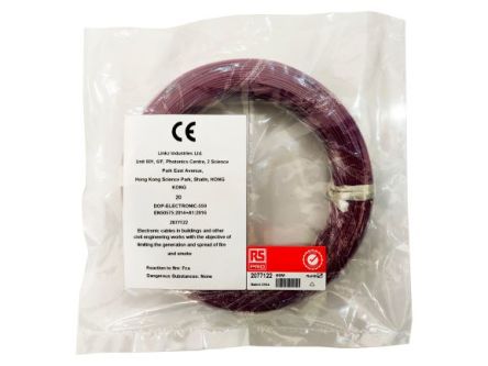 RS PRO Einzeladerleitung 0,2 Mm², 24 AWG 50m Violett ETFE Isoliert