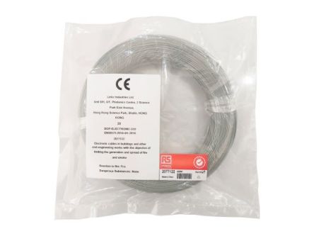 RS PRO Grey 0.05 Mm² Hook Up Wire, 30 AWG, 1/0.25 Mm, 50m, ETFE Insulation