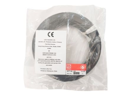 RS PRO Black 0.05 Mm² Hook Up Wire, 30 AWG, 1/0.25 Mm, 100m, ETFE Insulation