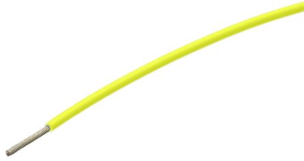 TE Connectivity FlexLite Series Yellow 1.5 Mm² High Temperature Wire, 19/0.32 Mm, 100m, ETFE Insulation