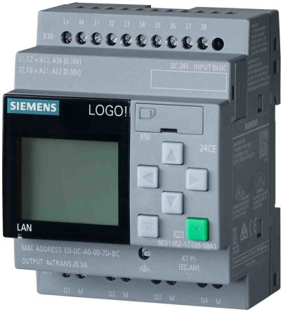 Siemens LOGO! SPS CPU, 8 Eing. / 8 Digitaleing. Transistor Ausg.Typ Analog, Digital Eing.Typ Für LOGO! 8.3 24 V Dc