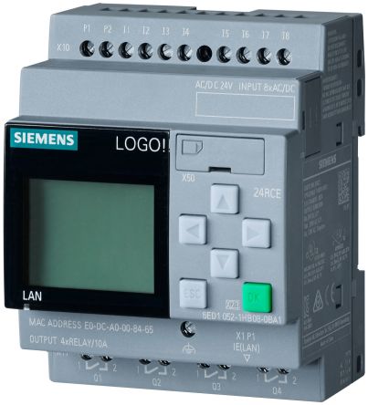 Siemens LOGO! SPS CPU, 8 Eing. / 8 Digitaleing. Relais Ausg.Typ Digital Eing.Typ Für LOGO! 8.3 24 V Dc