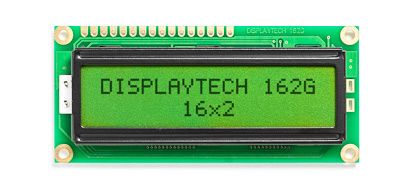 Displaytech 162G Monochrom LCD, Alphanumerisch Zweizeilig, 16 Zeichen Reflektiv