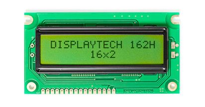 Displaytech 162H Monochrom LCD, Alphanumerisch Zweizeilig, 16 Zeichen Reflektiv
