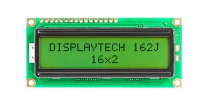 Displaytech 段码液晶屏, 162J系列, 字母数字显示, 2行16个字符