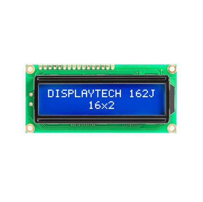 Displaytech Display Monocromo LCD Alfanumérico 162J De 2 Filas X 16 Caract., Transmisivo