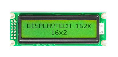 Displaytech Display Monocromo LCD Alfanumérico 162K De 2 Filas X 16 Caract., Transflectivo