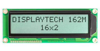 Displaytech 段码液晶屏, 162M系列, 字母数字显示, 2行16个字符