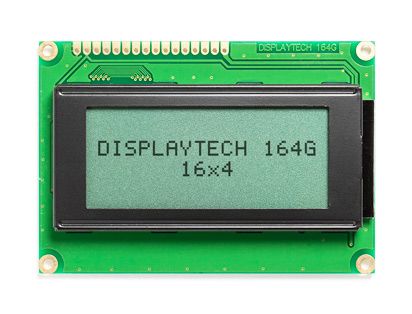 Displaytech 段码液晶屏, 164G系列, 字母数字显示, 2行16个字符