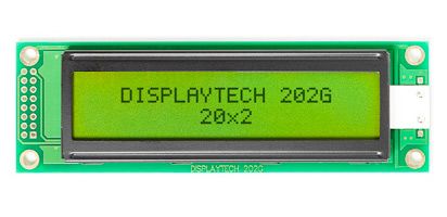 Displaytech 202G Monochrom LCD, Alphanumerisch Zweizeilig, 16 Zeichen Reflektiv