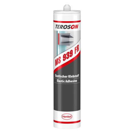 Teroson MS 939 FR PVC-Klebstoff Paste Schwarz, Kartusche 290 Ml, Für Metall, Kunststoff