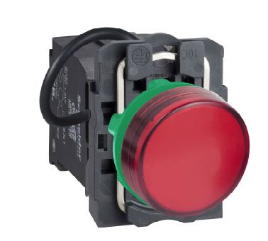 Schneider Electric, XB5 Red Universal LED Pilot Light Complete, 22mm Cutout, IP66, Round, 400V