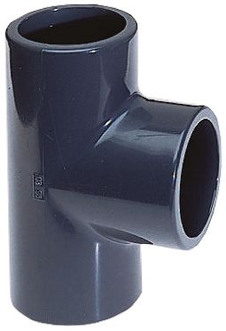 Georg Fischer 90° Equal Tee PVC Pipe Fitting, 63mm