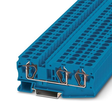Phoenix Contact 3036479 ST 6-TWIN Series Blue, 0.2 → 10mm², Spring Cage Termination, ATEX