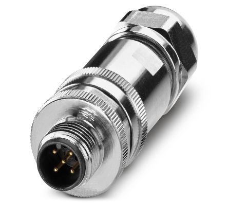 Phoenix Contact Circular Connector, 5 Contacts, Free Hanging, M12 Connector, Plug, SACC Series