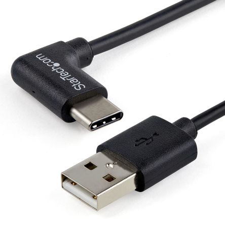 Startech USB线, USB A公插转USB C公插, 1m长, USB 2.0, 黑色