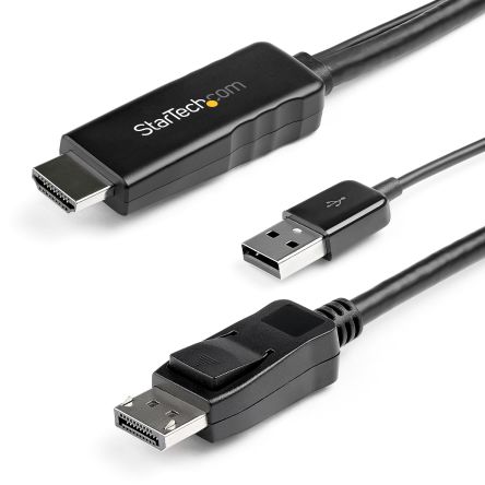 StarTech.com Videokonverter 3840 X 2160, Ausgänge:1, In:HDMI, Out:DisplayPort, 2m Kabel