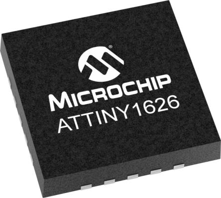Microchip ATTINY1626-MU, 8bit AVR Microcontroller, ATtiny1626, 20MHz, 16 KB Flash, 20-Pin VQFN