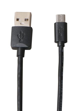 Okdo USB-Kabel, USBA / Micro-USB B, 1m Schwarz