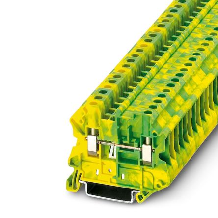Phoenix Contact 3046223 UT 4 Series Green/Yellow, 0.14 → 6mm², ATEX, IECEx
