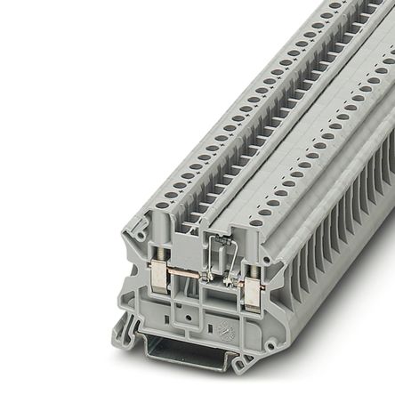 Phoenix Contact UT Series UT 4-MTD-DIO/L-R-P/P Terminal Block Connector, 2-Way, 500mA, 26 → 10 AWG Wire, Screw