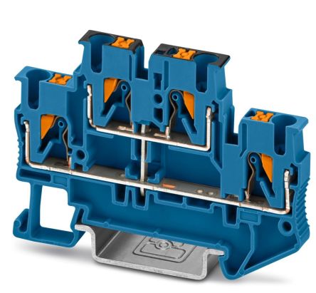 Phoenix Contact 3000715 PTTB 2.5-PV BU Series Blue, 0.14 → 4mm², Push In Termination, ATEX, IECEx