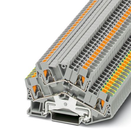 Phoenix Contact 3209621 PTTBS 2.5-PE/L Series Grey, 0.14 → 4mm², Push In Termination