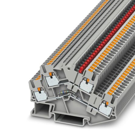 Phoenix Contact 3245969 PTTBS 2.5-LA 24 RD Series Grey, 0.14 → 4mm², Push In Termination