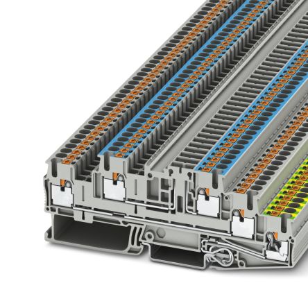 Phoenix Contact 5-Way Earth Terminal Block, 4mm², 12 AWG Wire, Push In