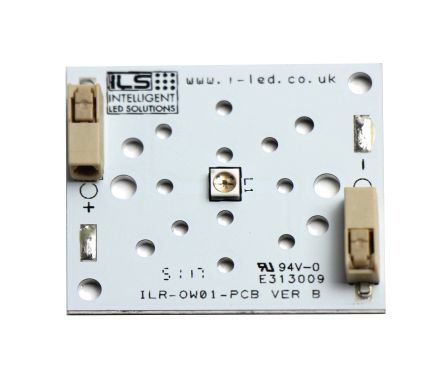 Intelligent LED Solutions ILR-4E01-Z405-LEDIL-SC201., Stanley UVA LEDiL Series UV LED, 410nm 910mW 130 ° Through Hole